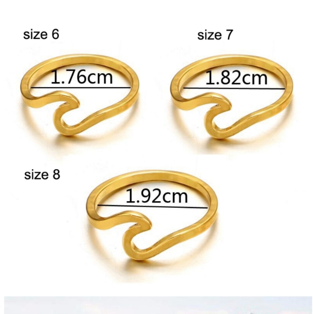 Rose Gold Minimalist Wave Simple Jewelry - Picture 4 of 4